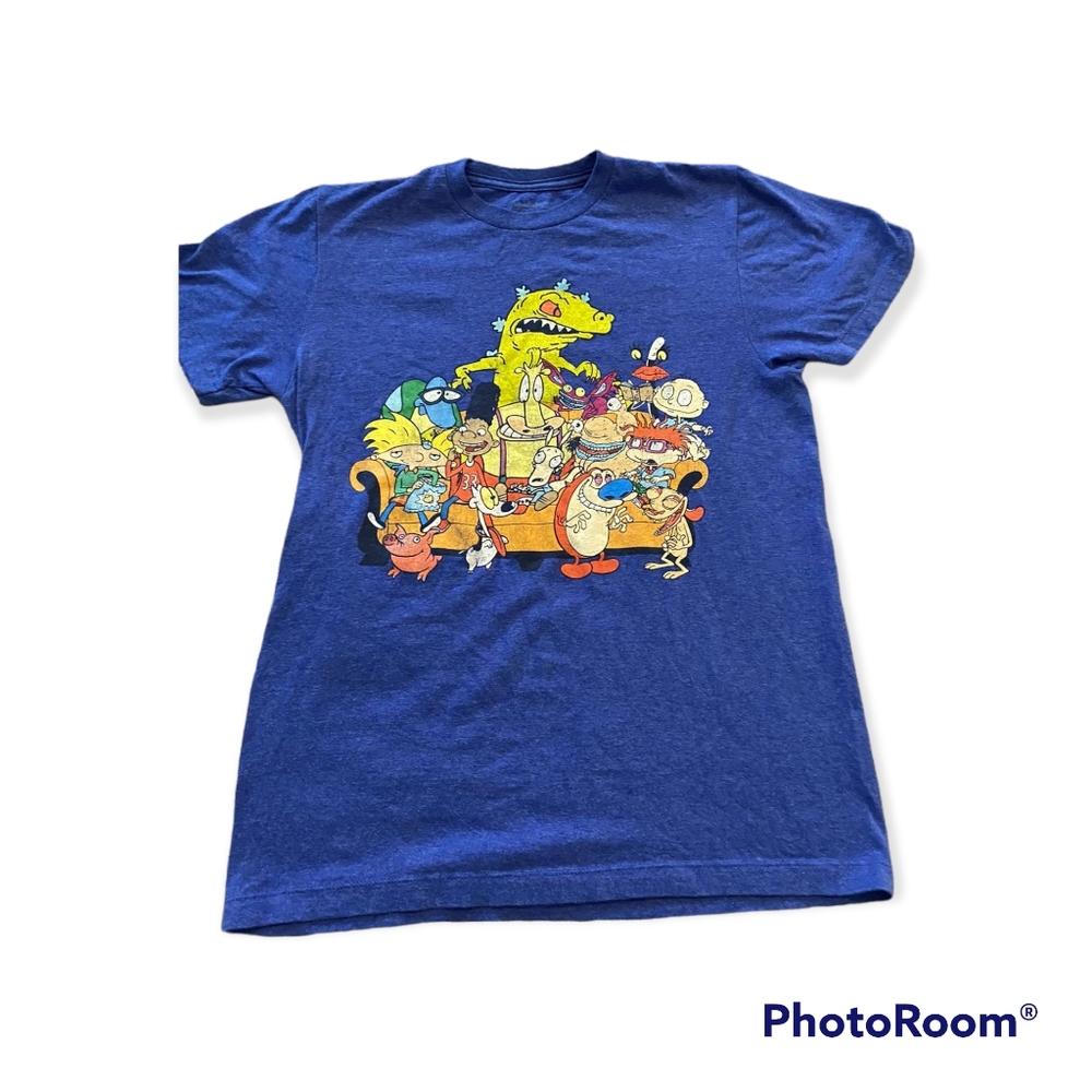 Nickelodeon classic character t-shirt blue small